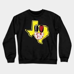 I Love Texas Smiling Happy Face Crewneck Sweatshirt